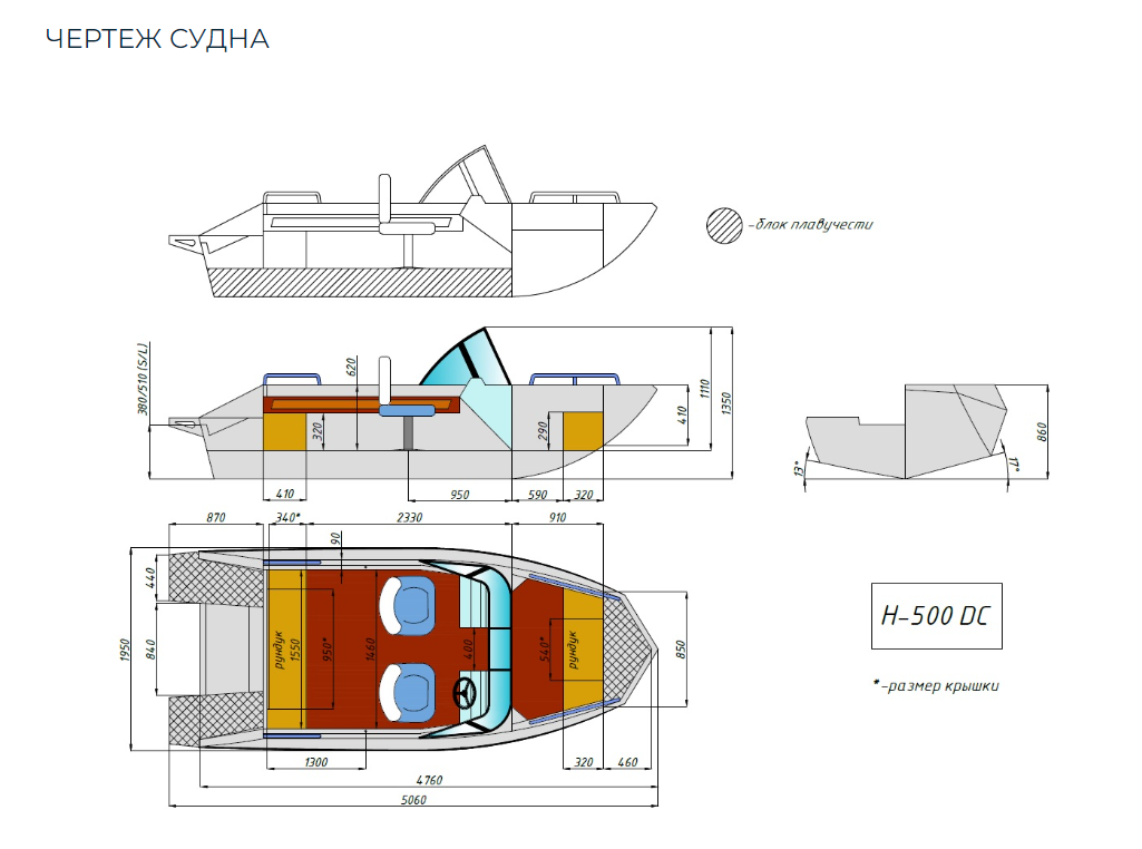 Алюминиевый катер Неман-500 DC Pro в Оренбурге