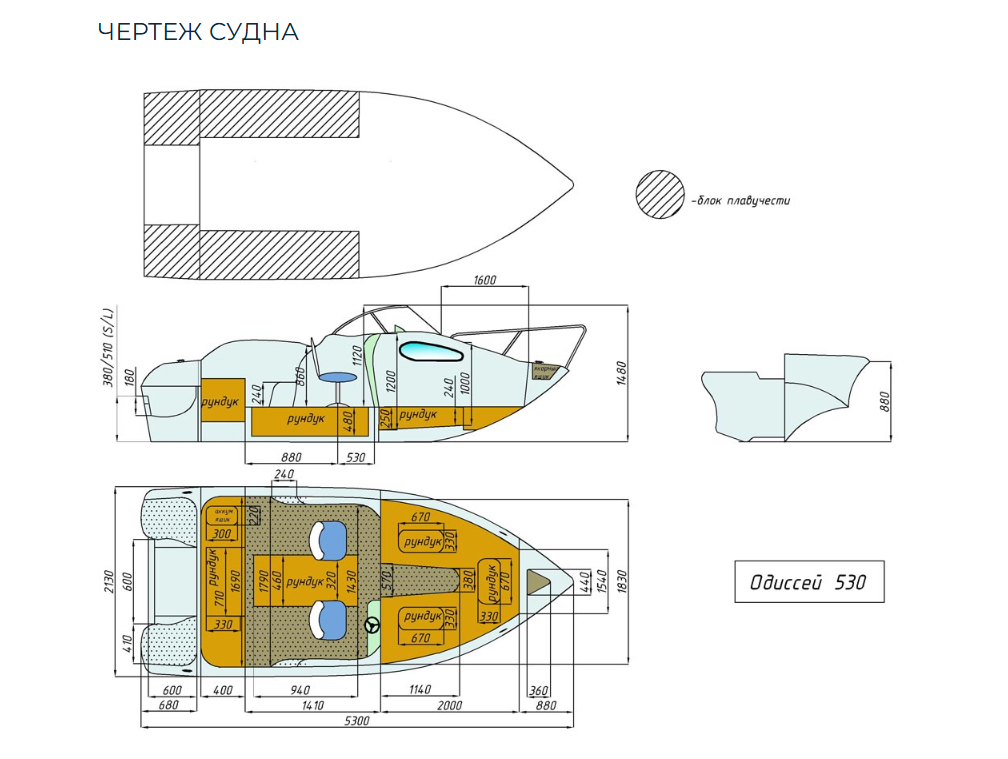 Стеклопластиковый катер Neman-530 с каютой в Оренбурге