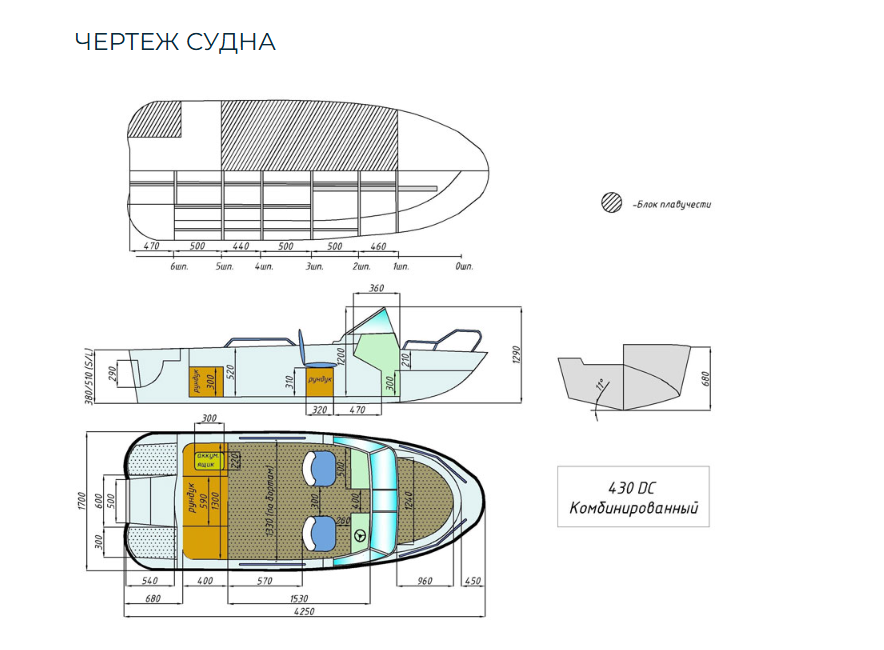 Комбинированный катер Wyatboat-430 DC в Оренбурге
