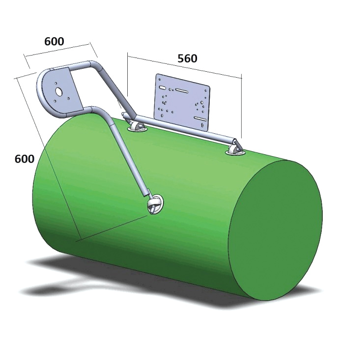 Стойка рулевая с креплением на баллон надувной лодки 25мм в Оренбурге