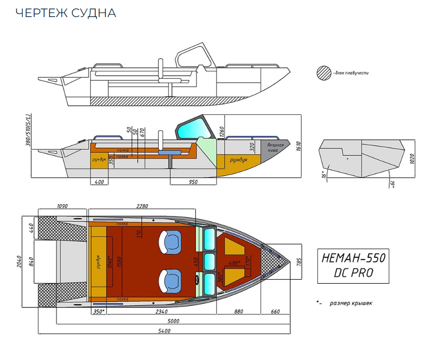Алюминиевый катер Неман-550 DC Pro в Оренбурге