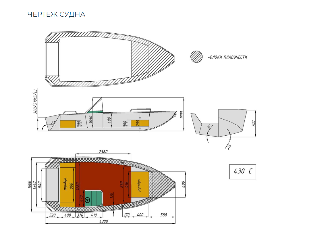 Алюминиевый катер Wyatboat-430 C в Оренбурге