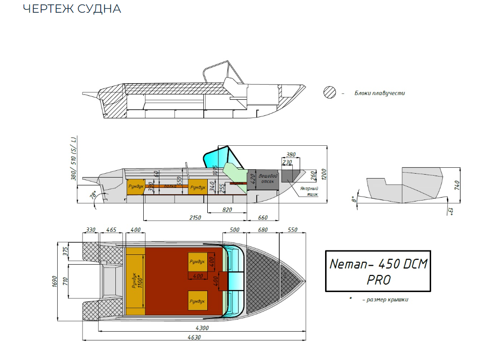 Алюминиевый катер Neman-450 DCM PRO в Оренбурге