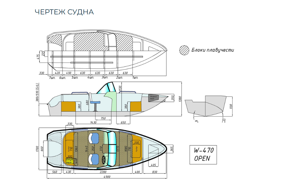 Комбинированный катер Wyatboat-470 Open в Оренбурге