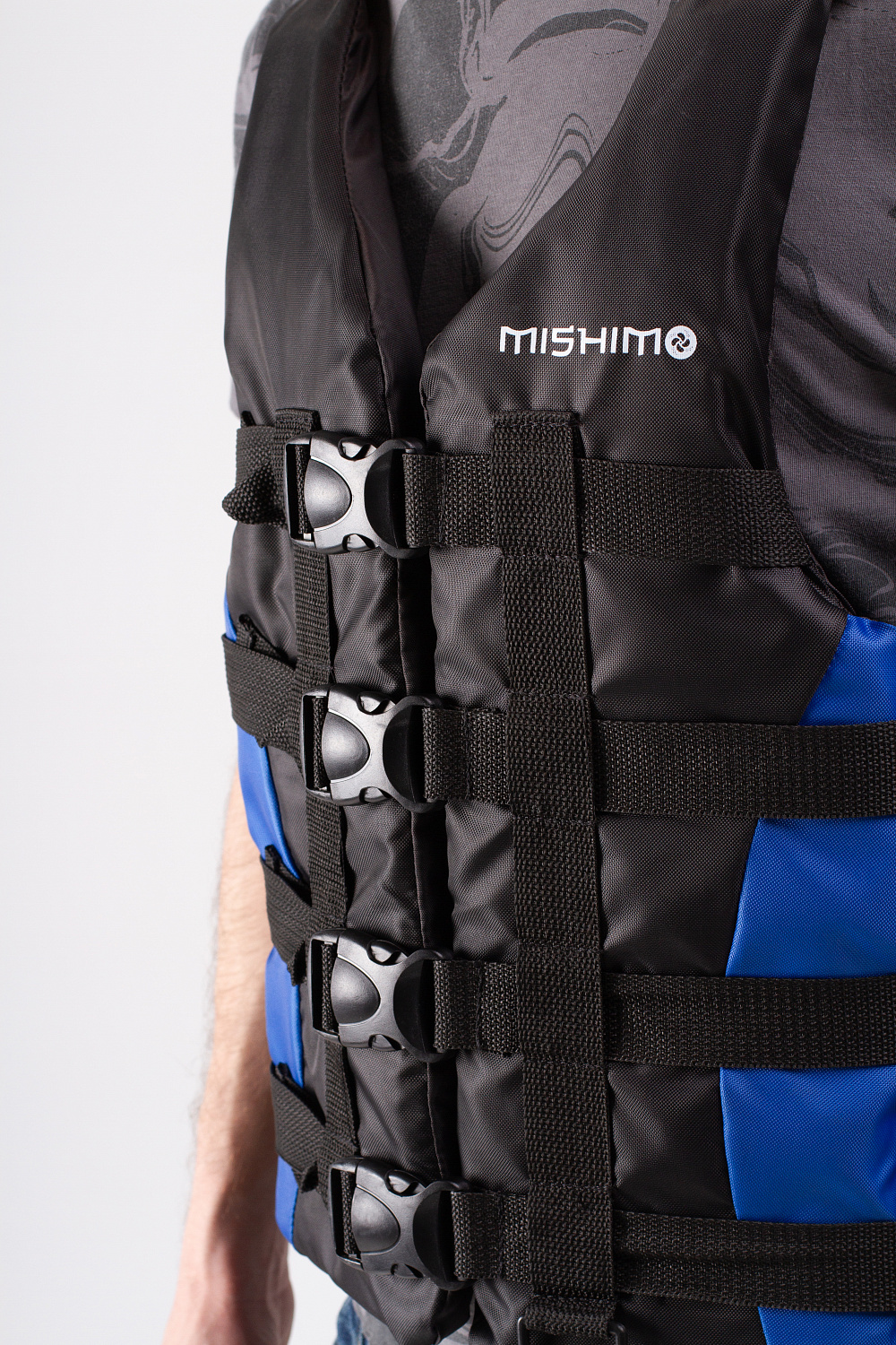 Жилет спасательный MISHIMO PRO Премиум качества Черно-синий в Оренбурге